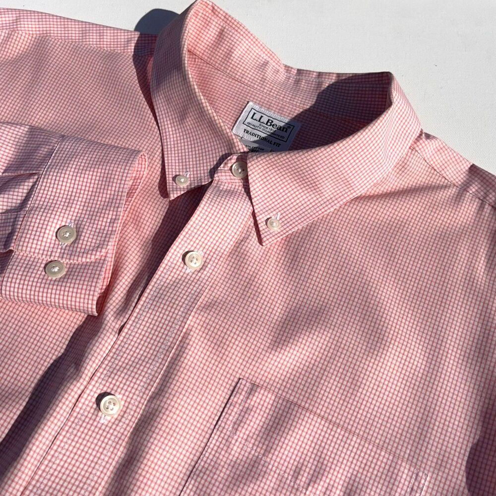 L.L. Bean Traditional Fit Long Sleeve Button-Down Shirt Mens XL